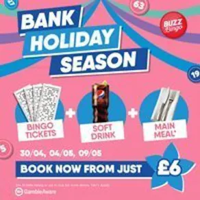 Bank Holiday Season - Buzz Bingo Basildon 04/05