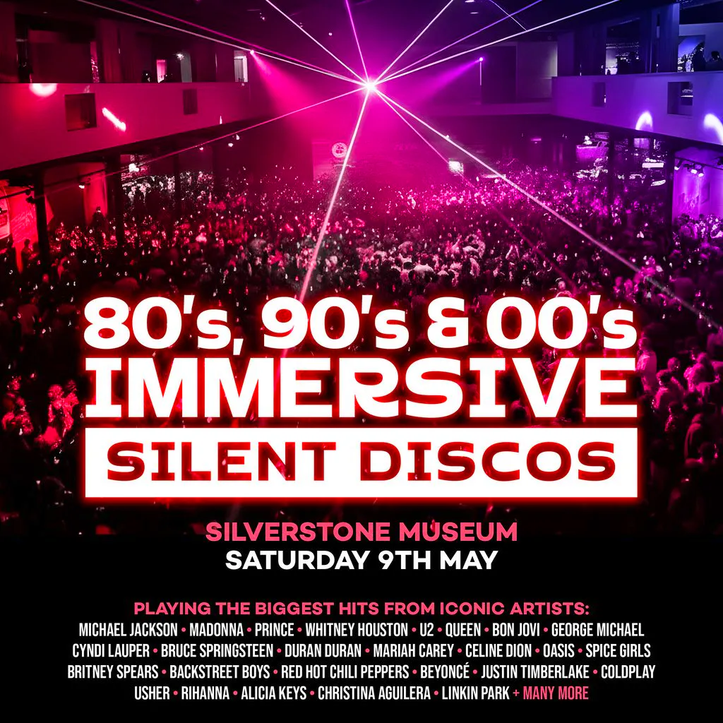 80s, 90s & 00s Silent Disco @ Silverstone Museum at Silverstone Museum