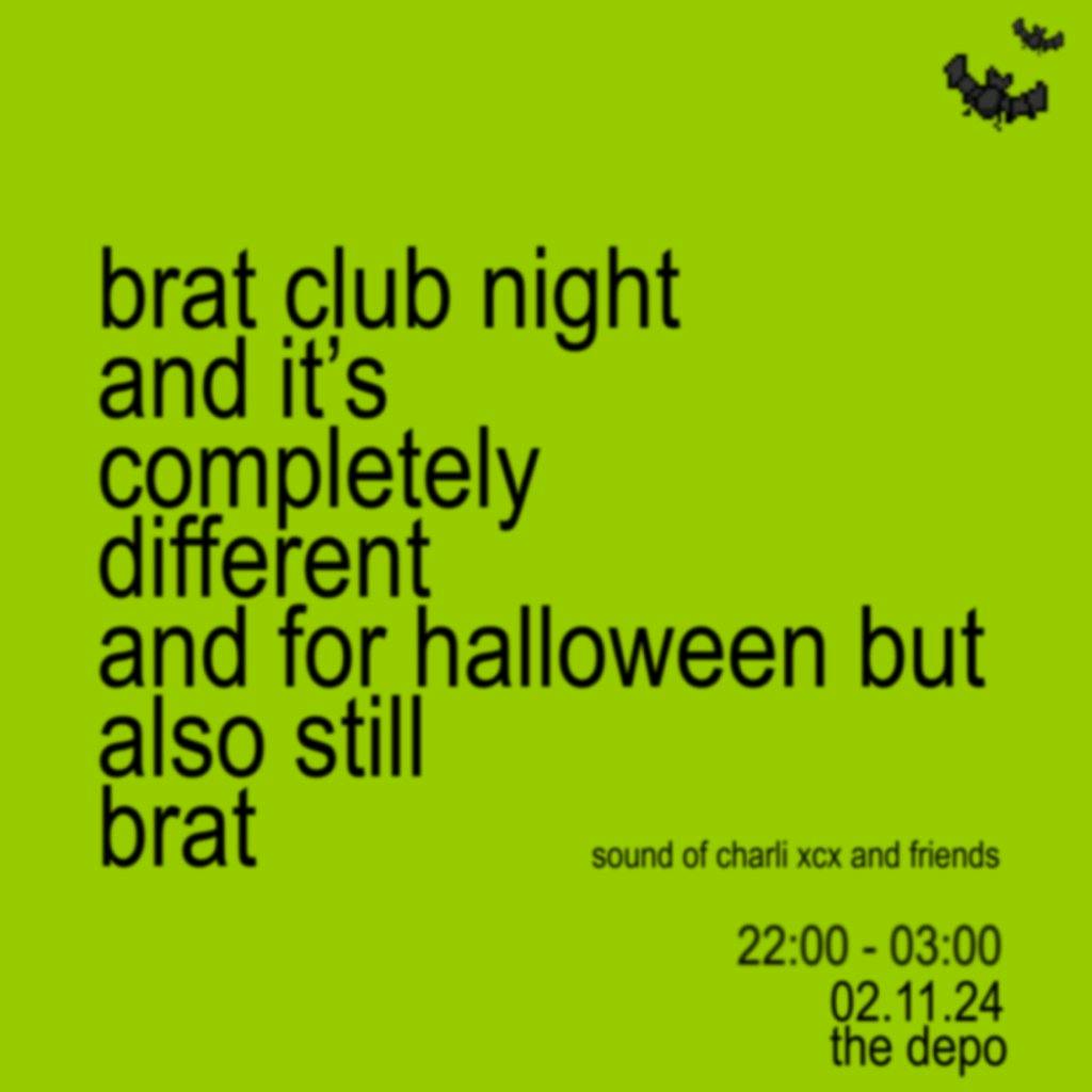 Tickets Brat Club Night but it's Halloween but still brat The Depo