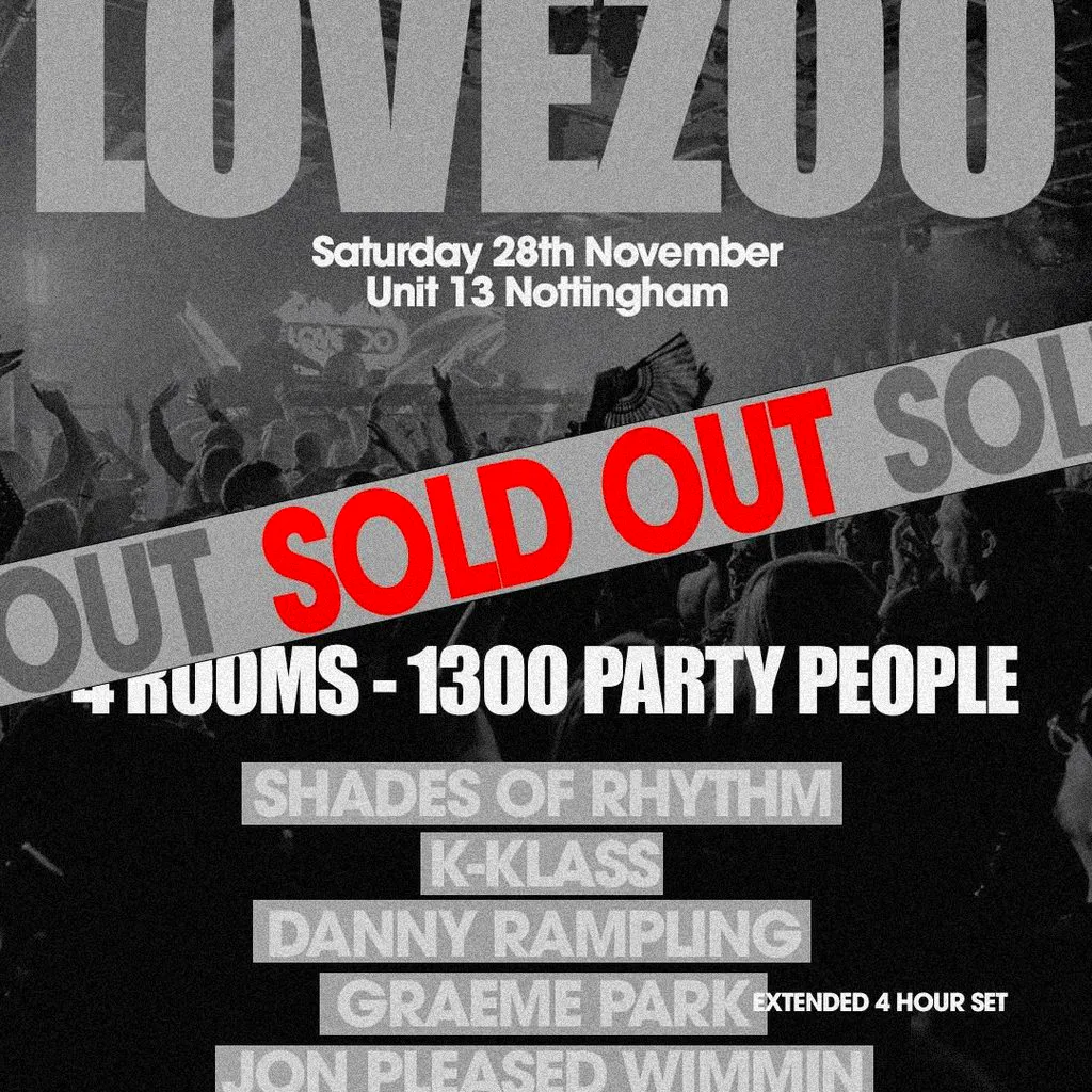 LOVEZOO Final Party 2026 at Unit 13 - Nottingham at Unit 13