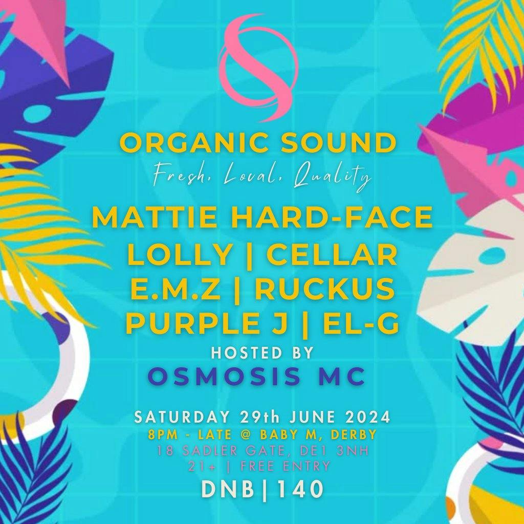 Organic Sound Summer Sessions Tickets Baby M Derby Sat 29th June