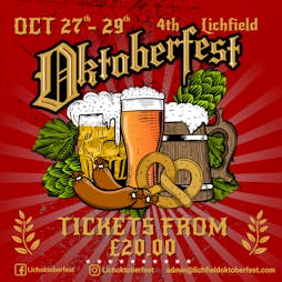 4th Lichfield Oktoberfest 2022 Tickets | Lichfield Sports Club Lichfield  | Thu 27th October 2022 Lineup