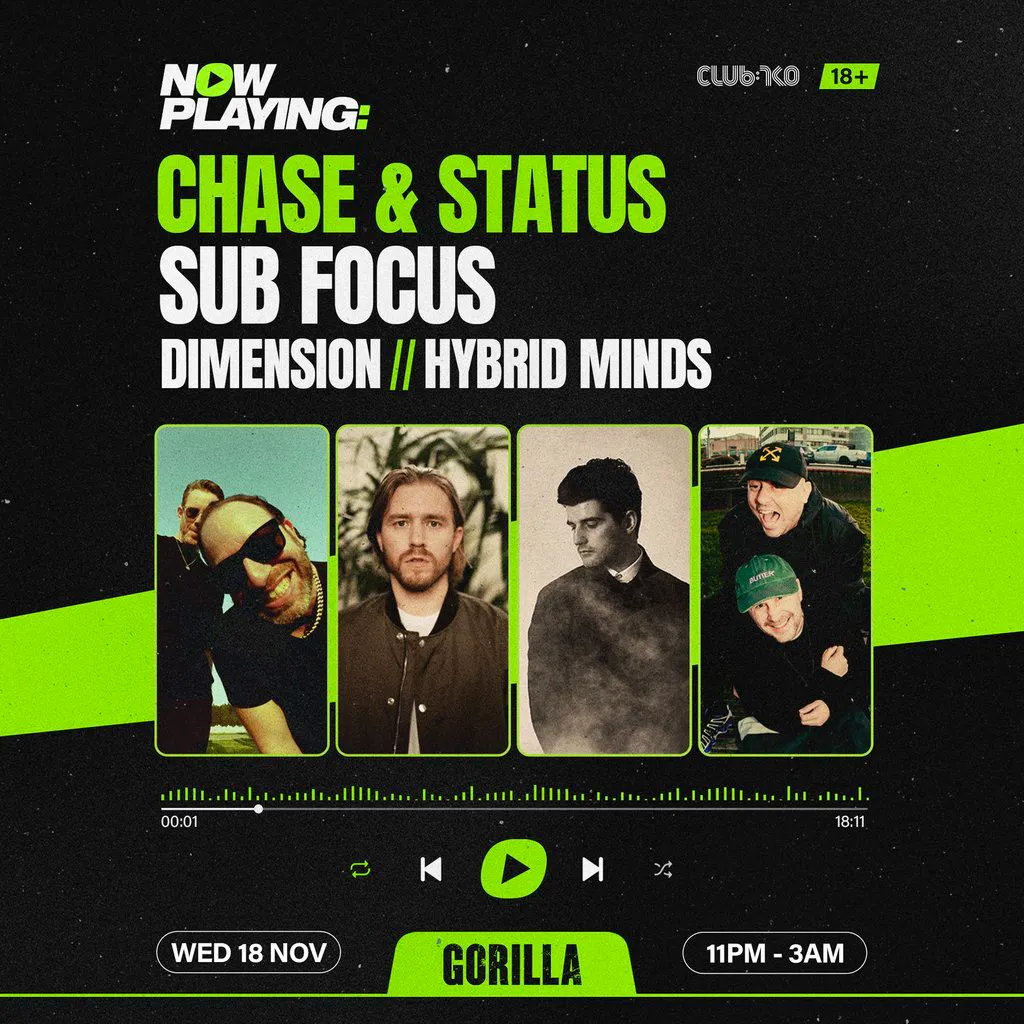 NOW PLAYING: Chase & Status, Sub Focus, Dimension & Hybrid Minds at Gorilla