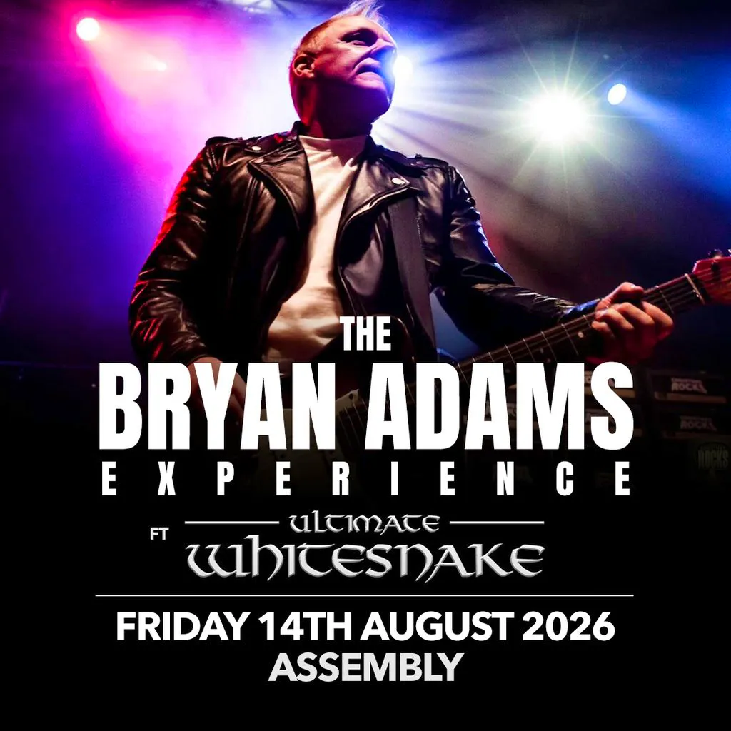 BRYAN ADAMS EXPERIENCE AND ULTIMATE WHITE SNAKES Friday 14/08/26 at The Assembly Leamington