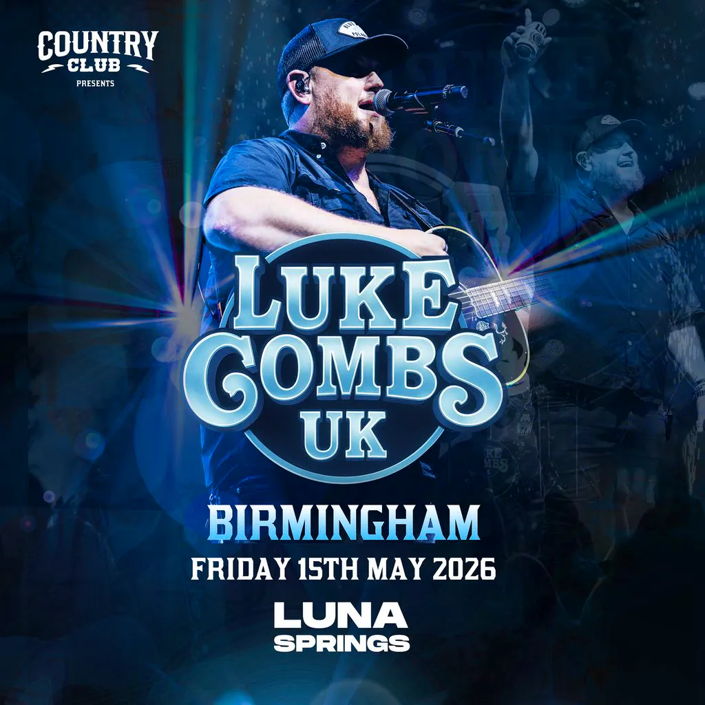 Luke Combs UK - With Full Band Live - Birmingham at Luna Springs Digbeth 