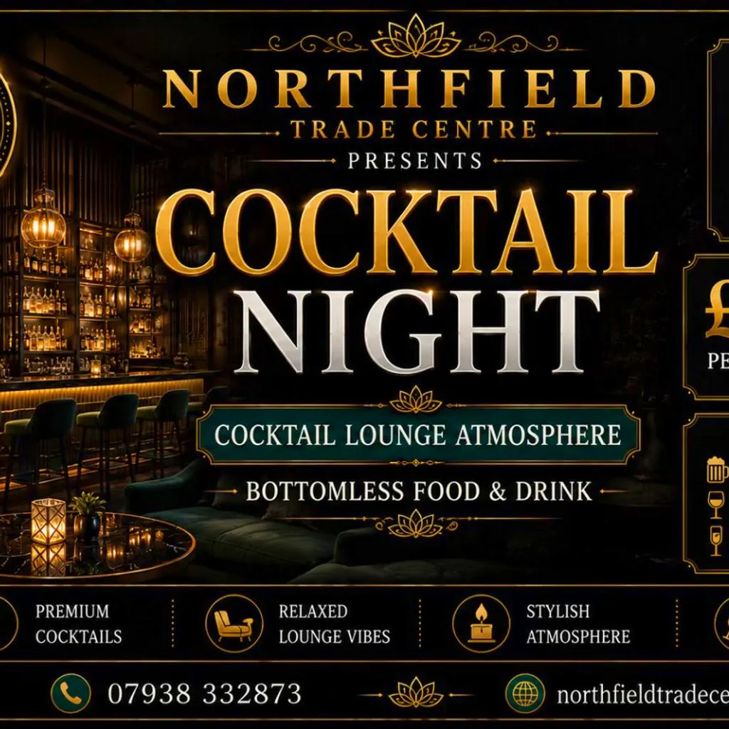 Bottomless brunch themed night- cocktail night at Northfield Trade Centre