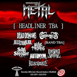 Mountains of Metal Tickets | Record Junkee Sheffield  | Sat 20th July 2024 Lineup