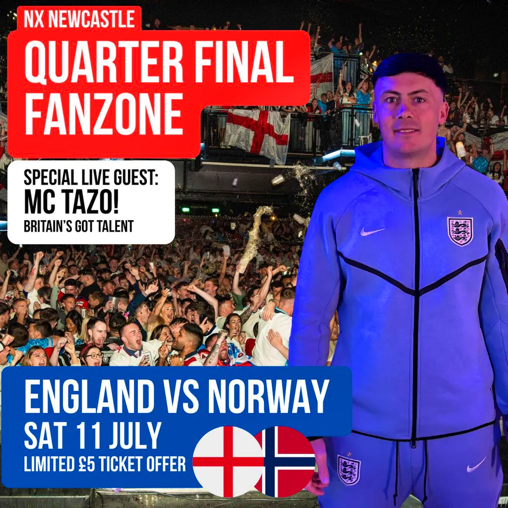 World Cup Quarter Final Fanzone - England v Norway  at NX Newcastle