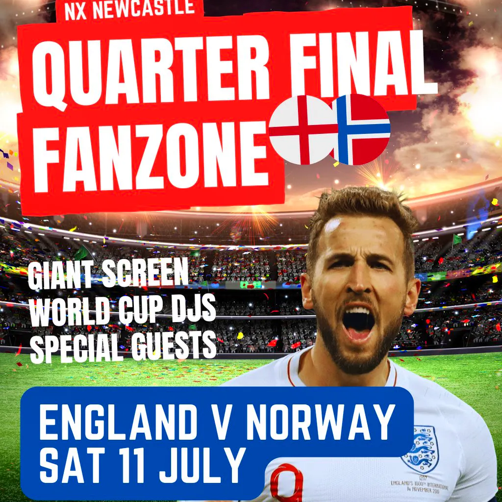 World Cup Quarter Final Fanzone - England v Norway  at NX Newcastle