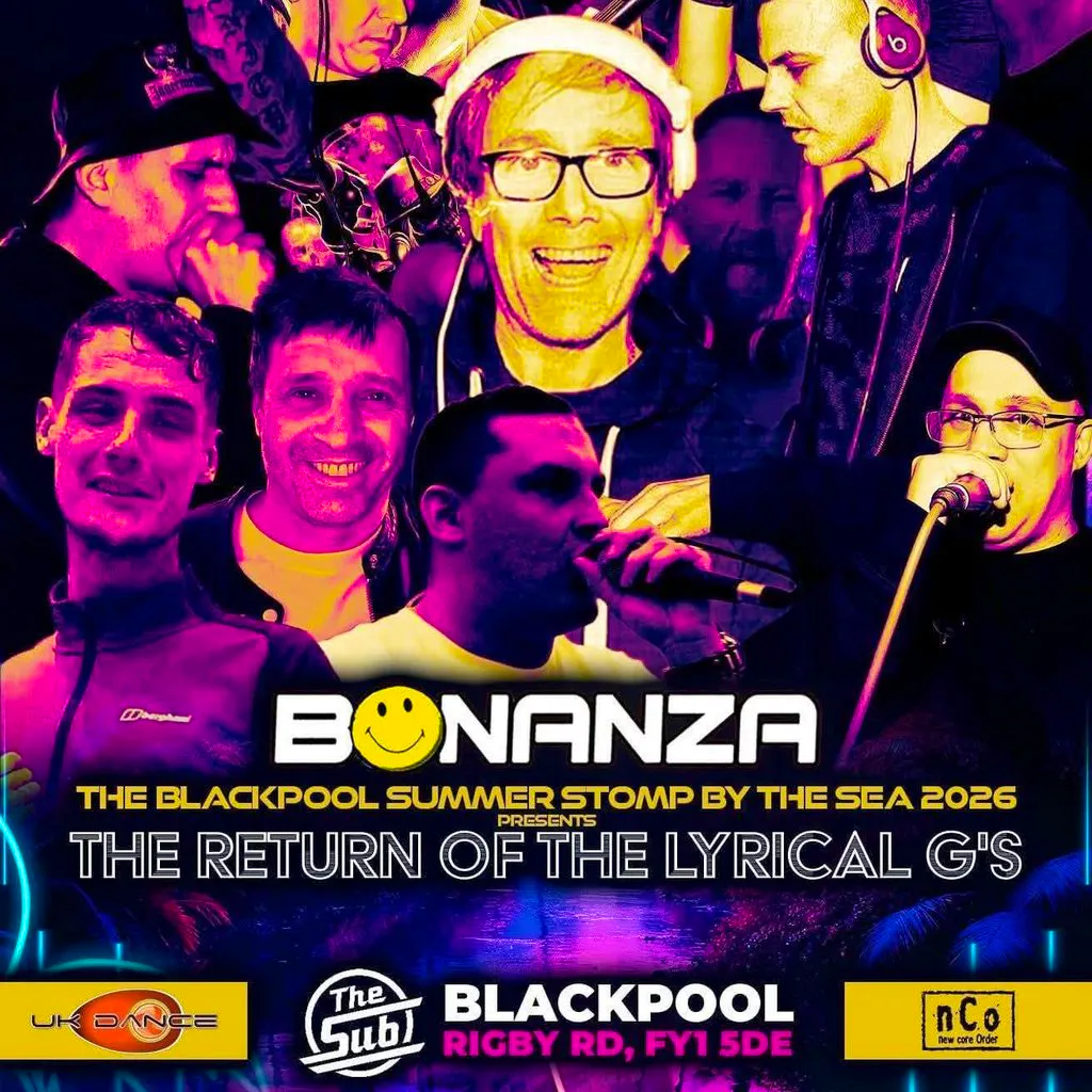 Bonanza Blackpool summer stomp the Return of the Lyrical G's at The Sub