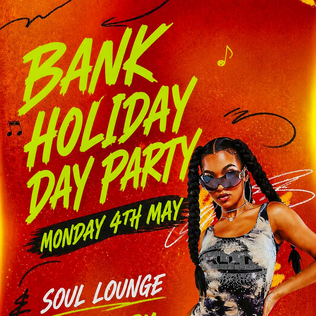 Bank Holiday Day Party (£5 B4 Midnight With A Ticket) at Soul Lounge Clapham