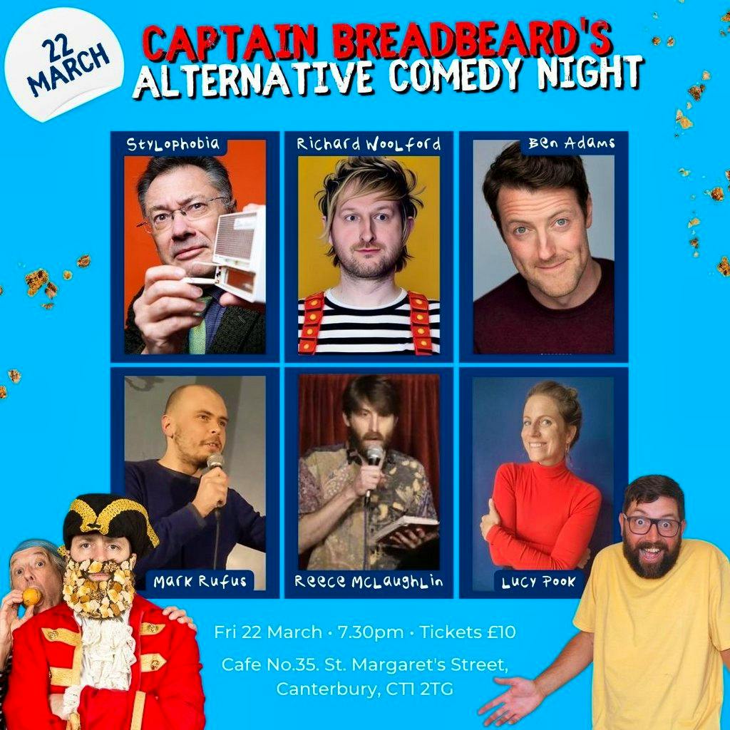 March Captain Breadbeard's Alternative Comedy Night Tickets Cafe No