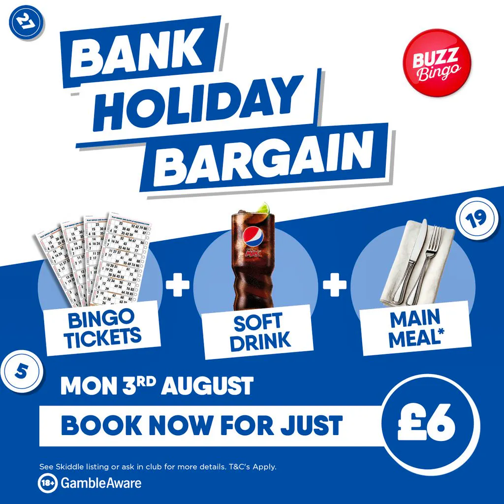 Bank Holiday Bargain - Buzz Bingo Dundee 25/05 at Buzz Bingo Dundee