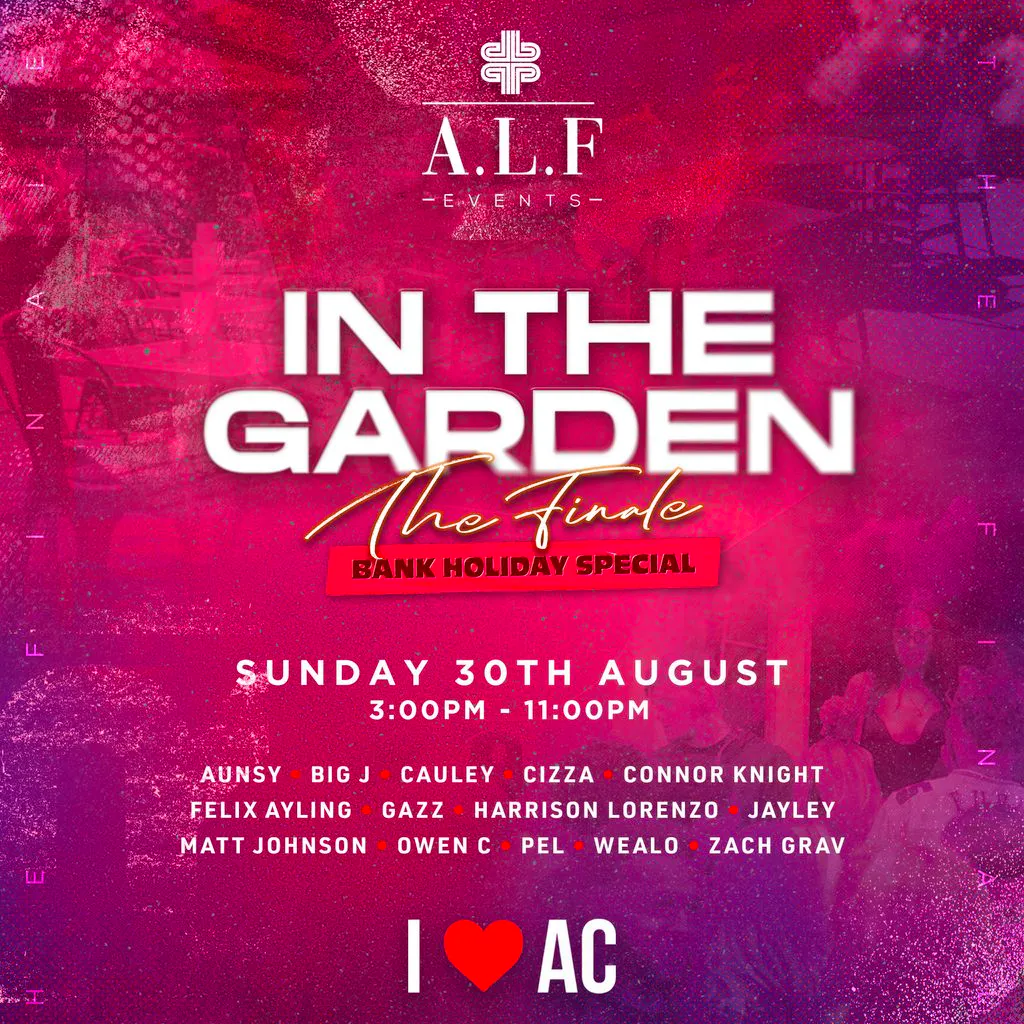 A.L.F Events In The Garden The Finale at The Admiral Cunningham