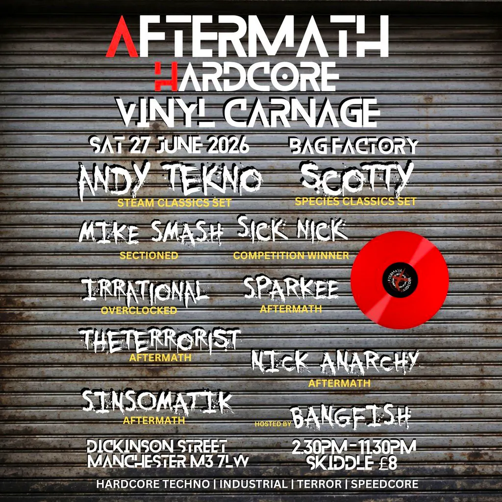 Aftermath Hardcore - Vinyl Carnage at The Bag Factory