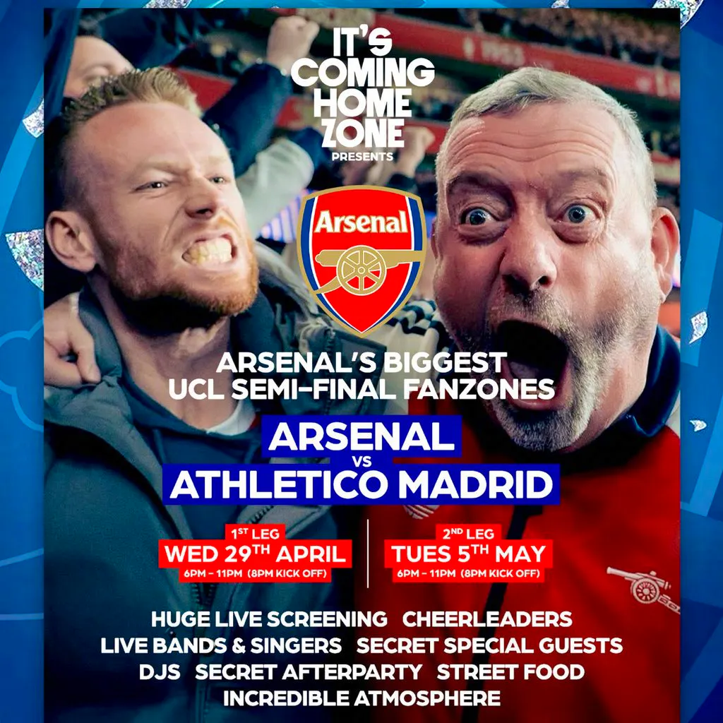 Champions League Semi Final: Arsenal Fanzone (1st Leg) at Night Tales
