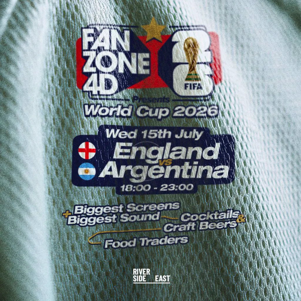 FANZONE 4D x Riverside East: Semi Finals England V Argentina at Riverside East