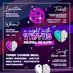 A Night With Virtus Mental Health Tickets | Newcastle Racecourse Ltd Newcastle Upon Tyne  | Sat 29th January 2022 Lineup