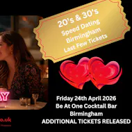 Birmingham Speed Dating Singles 21 - 38 Birmingham Be At One Bar at Be At One Birmingham