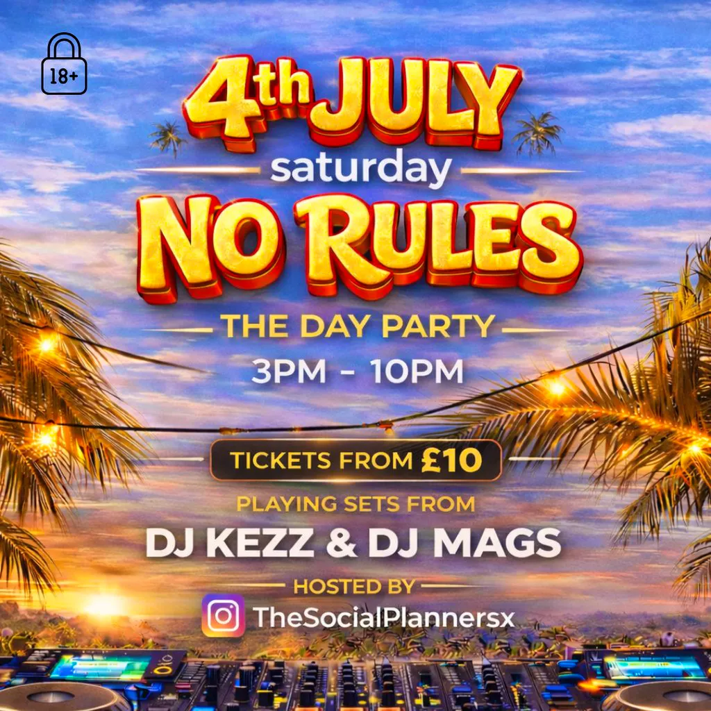 NO RULES - The Day Party at Heroes Bar   Pulse Southend