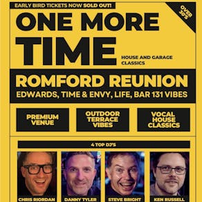 ONE MORE TIME  - Over 30's Daytime Party