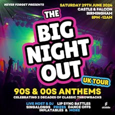 THE BIG NIGHT OUT 90S & 00S ANTHEMS - Birmingham at The Castle And Falcon