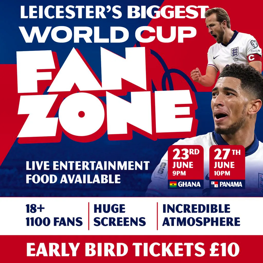 Leicester's Biggest World Cup Fanzone: England Vs Ghana at Athena