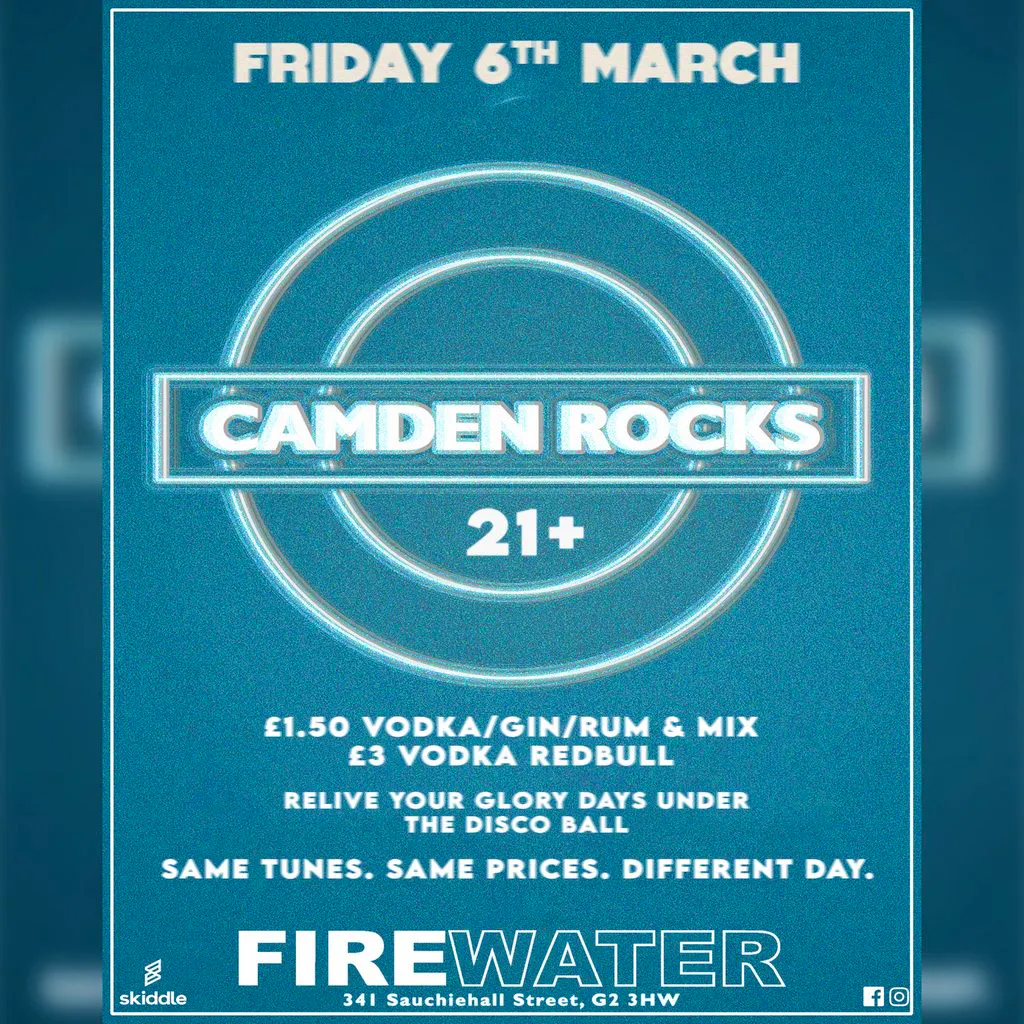 Camden Rocks Fridays at Firewater