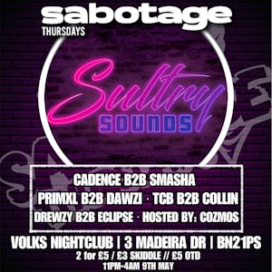 Sabotage Thursdays x Sultry Sounds
