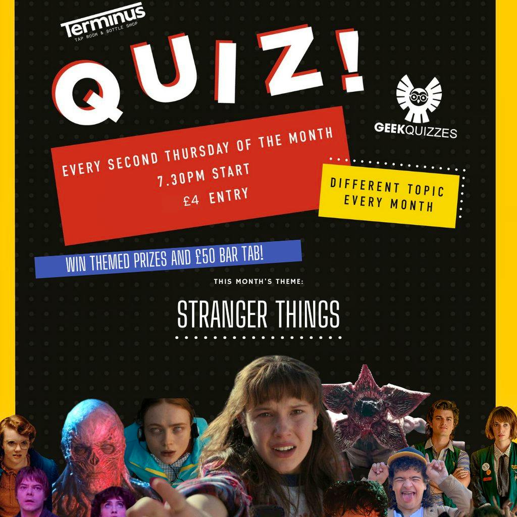 Stranger Things Quiz Event at Terminus Tap Room And Bottle Shop