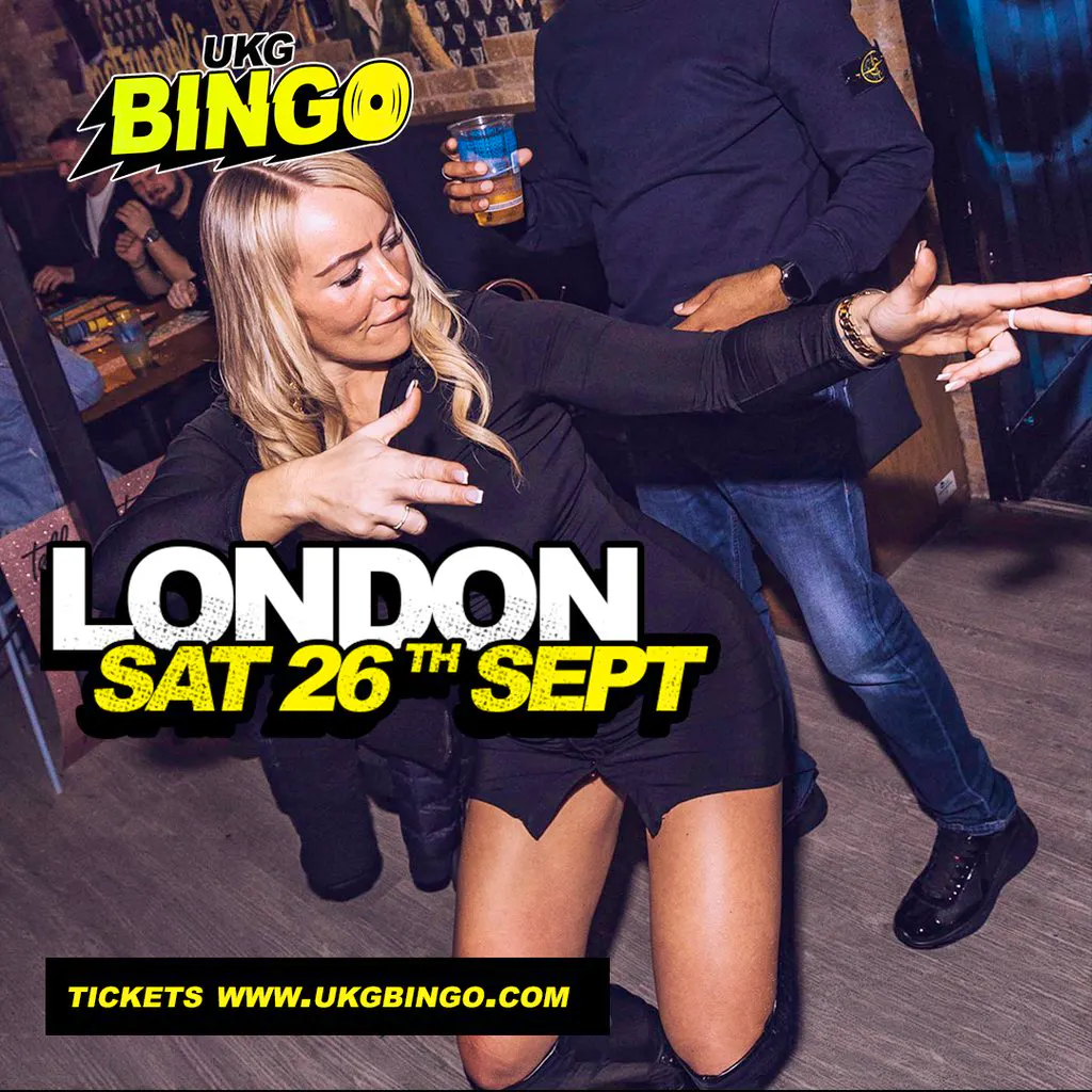 UKG BINGO Sat 26th Sep London at Duo Clapham