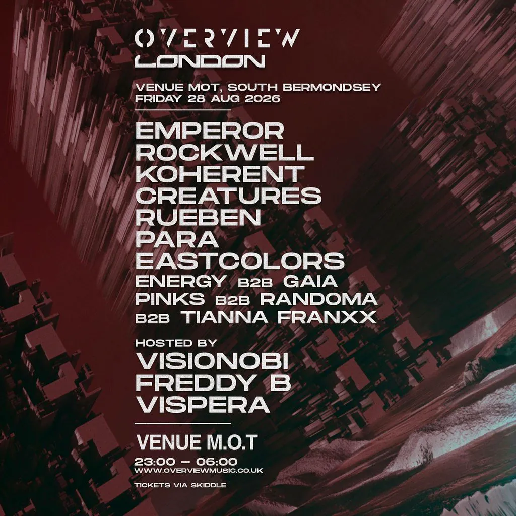 Overview London - Venue M.O.T // 28.08.26 at Venue MOT