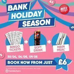 Bank Holiday Season - Buzz Bingo Blackburn 04/05