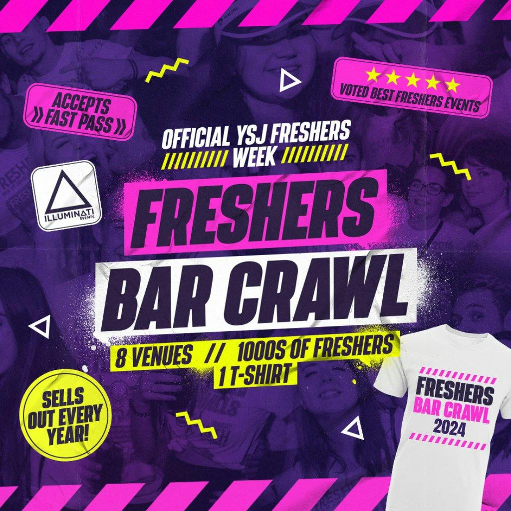 Tickets Official Freshers Invasion Bar Crawl YORK York St John