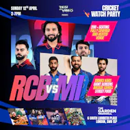RCB vs MI - Cricket Screening and Party at The Garden Vauxhall