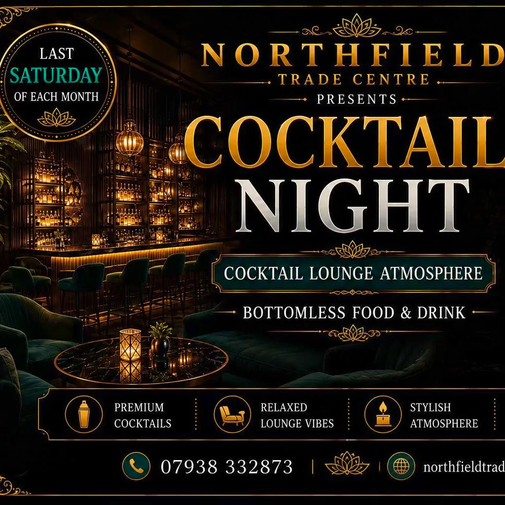 Bottomless brunch themed night- cocktail night at Northfield Trade Centre