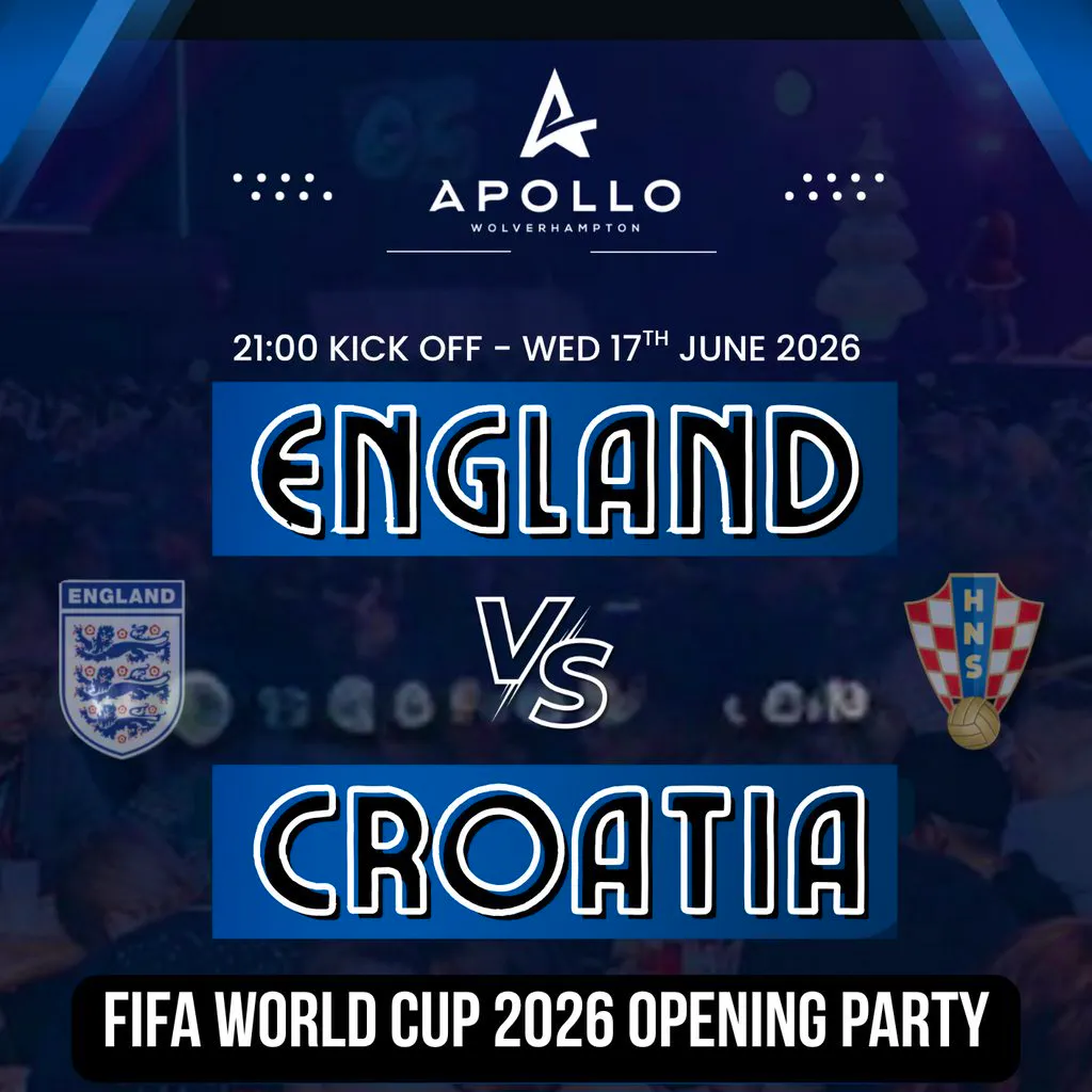 FIFA World Cup 2026 Opening Party - England  vs Croatia at The Apollo Wolverhampton