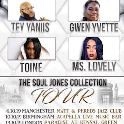 Soul Jones Collection UK Tour 2019 - Birmingham  Tickets | ACAPELLA  BIRMINGHAM  | Thu 10th October 2019 Lineup