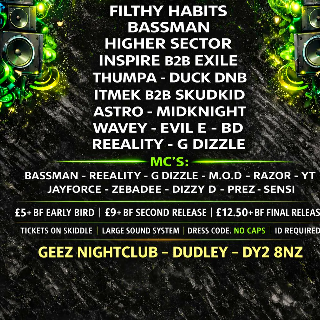Heavy Society DNB (Dudley) at Geez King Street Dy28nz