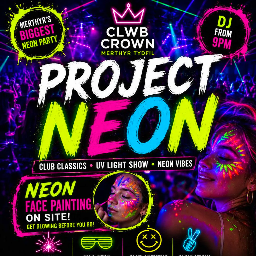 Clwb Crown's Project Neon at Clwb Crown