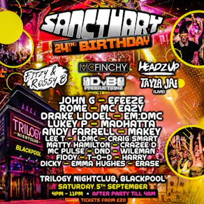 Sanctuary 24th Birthday at Trilogy Nightclub , Blackpool
