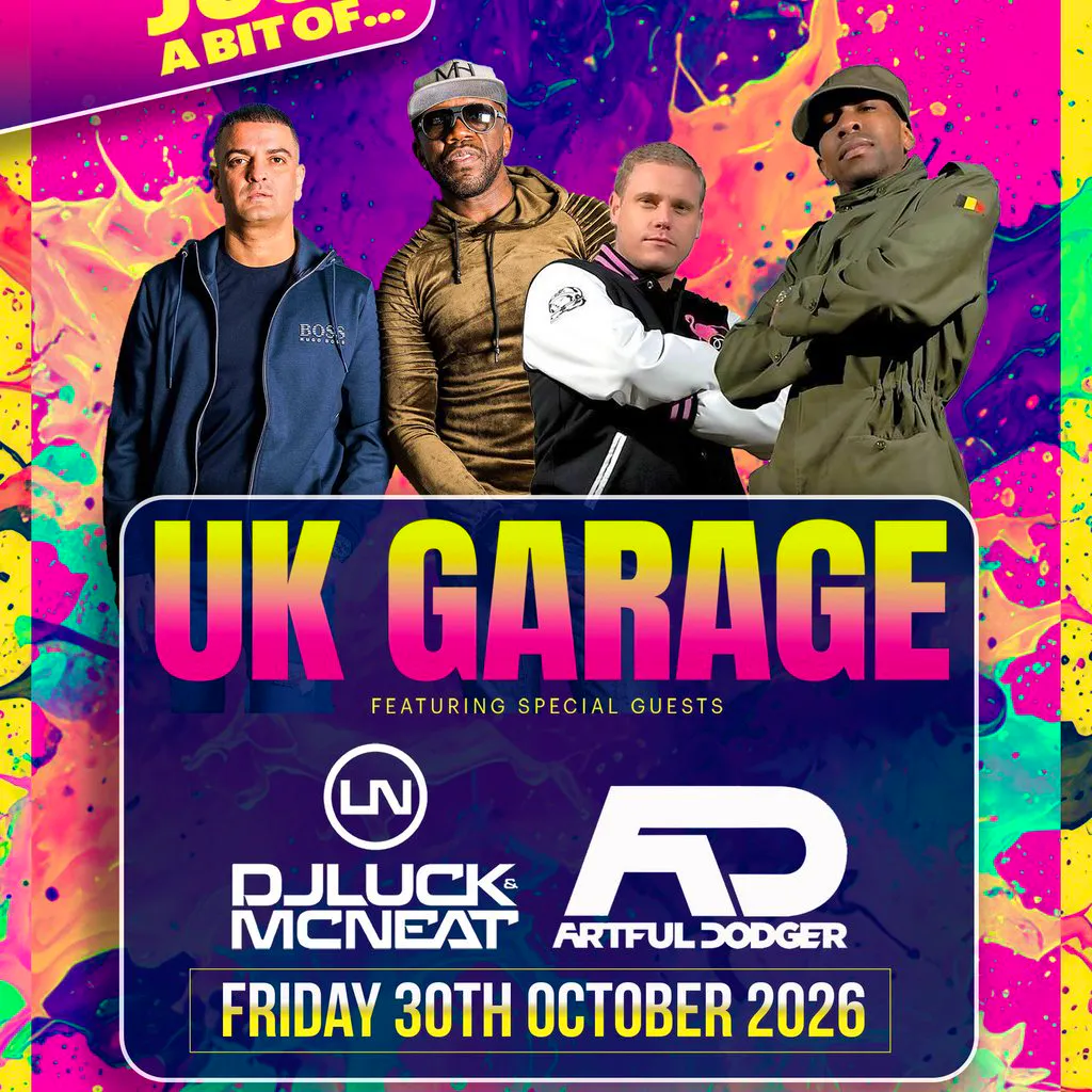 JUST A BIT OF UK GARAGE Ft DJ Luck & MC Neat & Artful Dodger at Coppid Beech Hotel