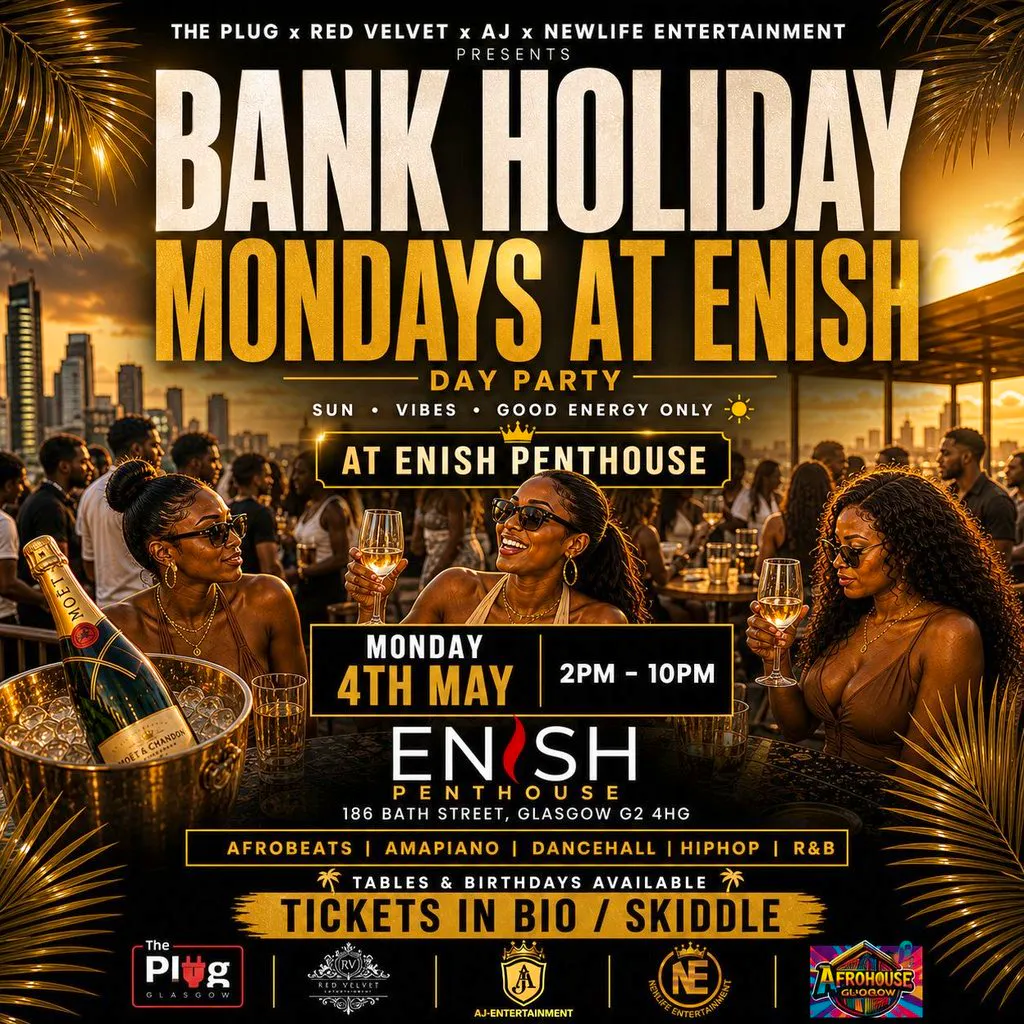 Bank Holiday Day Party at Enish Glasgow