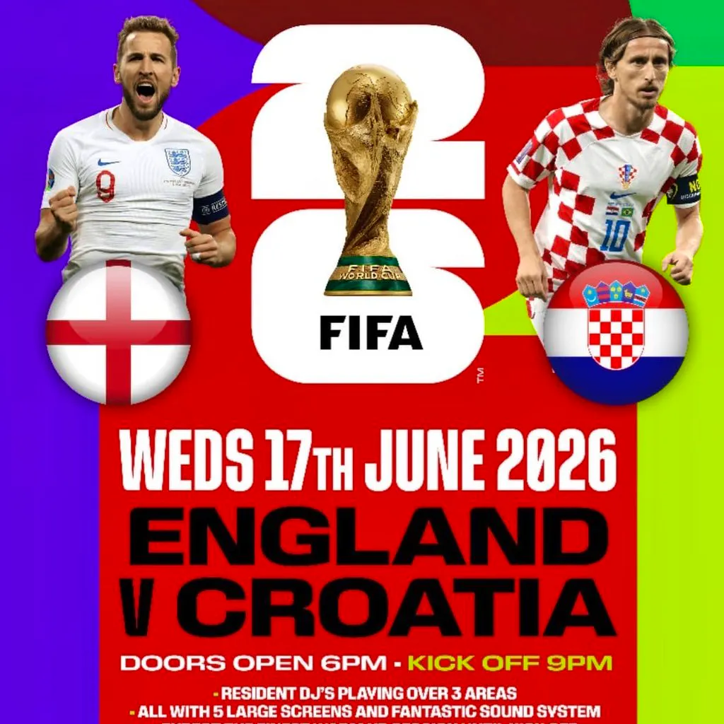 England vs Croatia @ Sunrooms at Sunrooms2 Southend On Sea