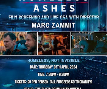 Homeless Ashes Film Screening with Director Marc Zammit