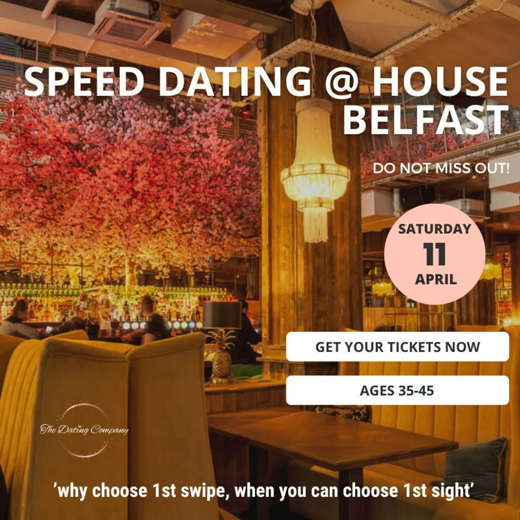 Ages 35-45, Speed Dating, Head Over Heels Belfast at House Belfast