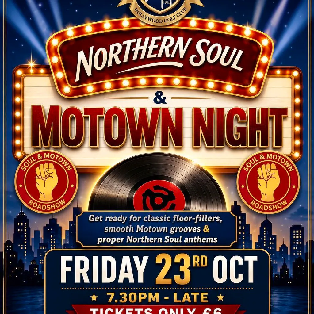 Northern Soul & Motown Night at Hollywood Golf Club