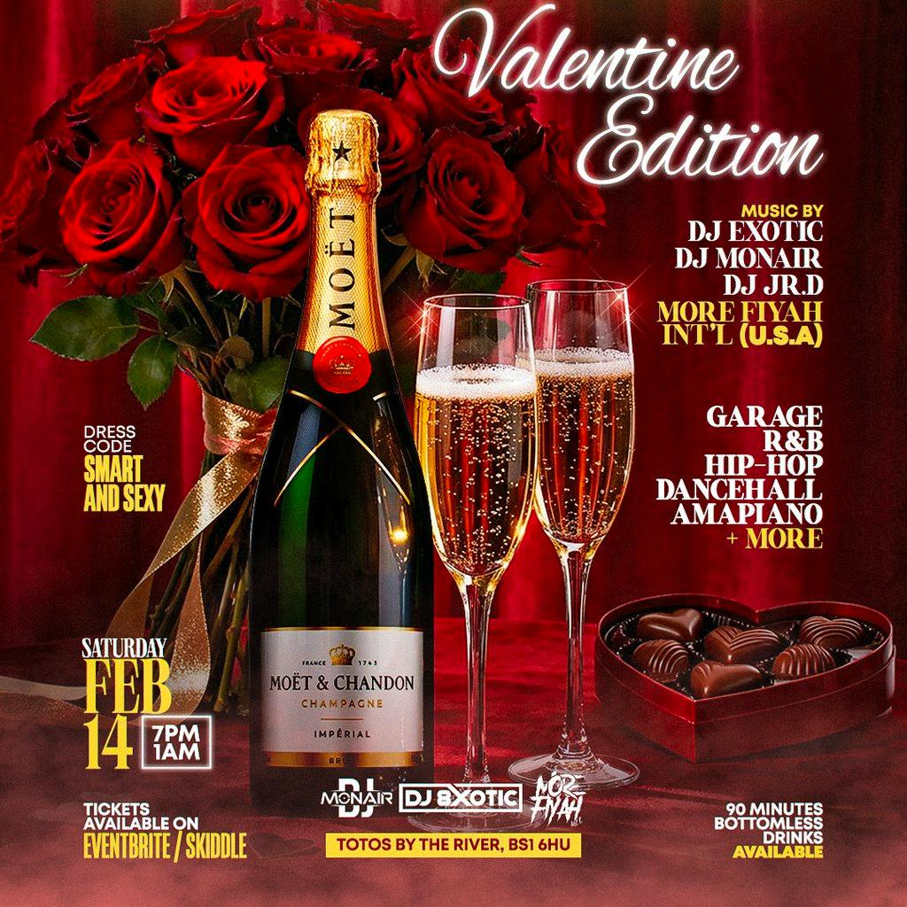 Roses & Champagne Valentine Edition at Totos By The River