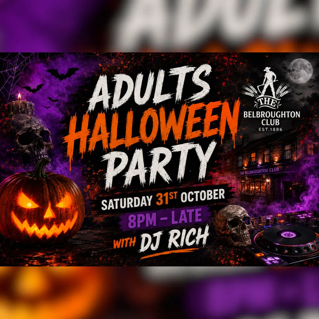 Adults Halloween Party at Isaacs Bar, Belbroughton Club