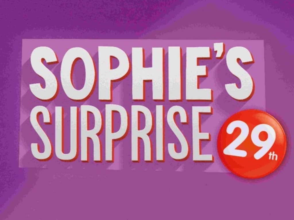 Sophie’s Surprise 29th Tickets Boulevard Theatre London Sat 25th